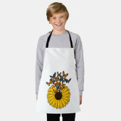 Tablier Papillons au tournesol (Porté)