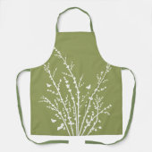 Tablier Papillons et branches minimaux Kiwi (Recto)