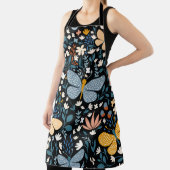 Tablier Papillons Floral : Main Tirée Sans Couture. (Insitu)