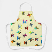 Tablier Papillons mignons aquarelle art (Recto)