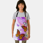 Tablier Papillons Monarque sur Arrière - plan pourpre (Insitu)