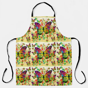 TABLIER PAPILLONS PRINTANIERS NATURE COLORÉE