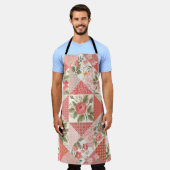 Tablier Papillons rose Patchwork sans couture (Porté)