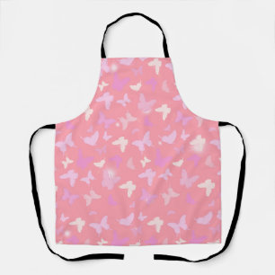 Tablier Papillons roses Motif sans couture