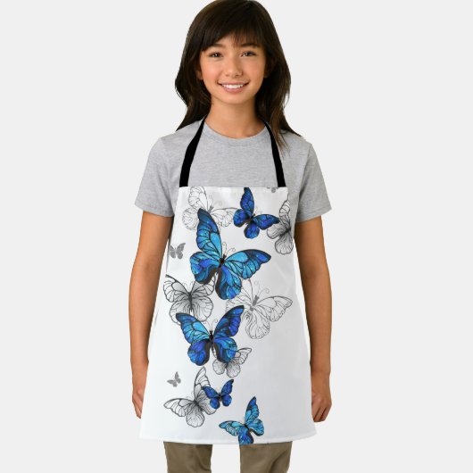 Tablier Papillons volants bleus Morpho (Insitu)