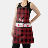 Tablier Papon personnalisé En vichy noir rouge (Insitu)