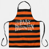 Tablier Pappy Halloween Typographie Orang & Black Stripes (Recto)