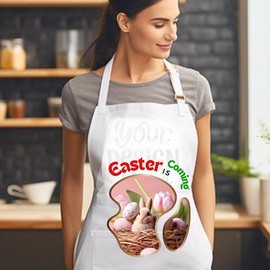 Tablier Pâques arrive - les mignons petits