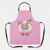 Tablier Pâques mignonne Floral Bunny Leopard cadeau (Recto)