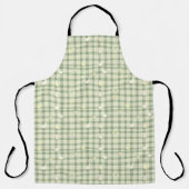 Tablier Pâques Rabbit Poulet Vert Plaid Motif (Recto)