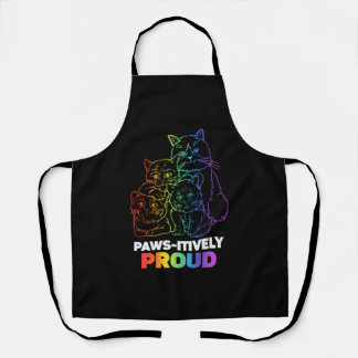 Tablier Paquets Fiers Cute Kitten Rainbow Cat Feline