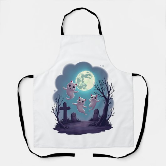 Tablier Parade de chat fantôme (Recto)