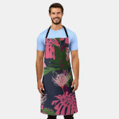 Tablier Paradis tropical : Feuilles et fleurs exotiques (Porté)