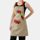 Tablier Paradis Tropical Hawaiian Holiday Wreath Burlap (Insitu)