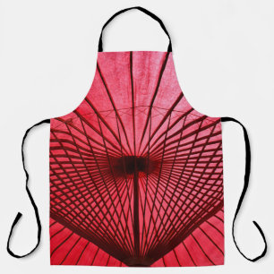 Tablier Parapluie de papier à huile rouge