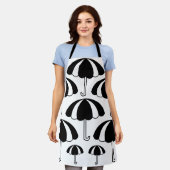 Tablier Parapluie noir et blanc mignon (Porté)