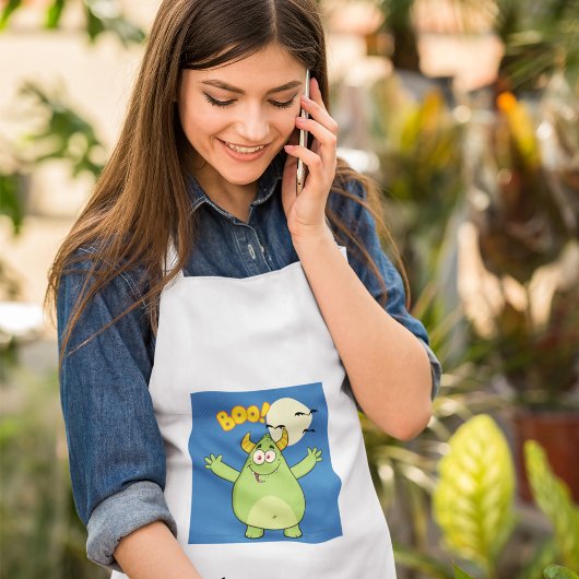 Tablier Parc Adulte Monster Halloween Vert