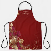 Tablier Parc de vacances Red Gold Floral (Recto)