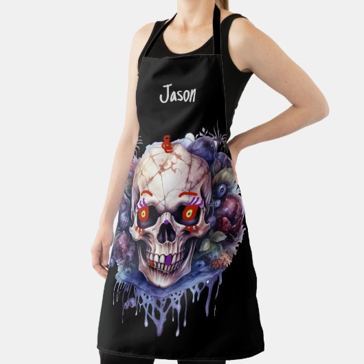 Tablier Parc d'Halloween squelette (Insitu)