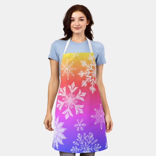 Tablier Parc d'hiver de Snowflake - Cuisine de vacances et (Porté)