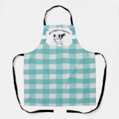 Tablier Parc turquoise de vaches de ferme de Buffalo Plaid (Recto)