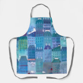 Tablier Paris Blues Moderne peinture Cityscape (Recto)