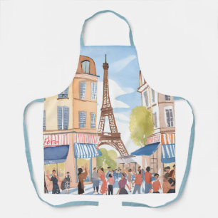 Tablier Paris France Tour Eiffel   Aquarelle Voyage