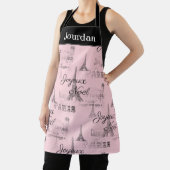 Tablier Paris Joyeux Noel Espace de Noël rose personnel (Insitu)