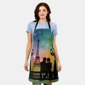 Tablier *~* Paris Tour Eiffel Amateurs d'étoiles Roses (Porté)
