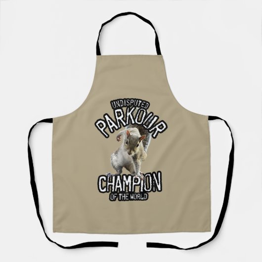 Tablier Parkour Squirrel - drôle freerunning (Recto)