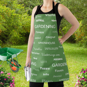Tablier Paroles de jardinage élégant et vert
