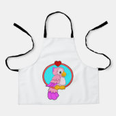 Tablier Parrot au coeur (Recto)