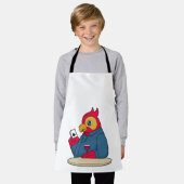 Tablier Parrot au Poker avec cartes de Poker (Porté)