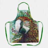 Tablier Parrot floral vert amusant Cool Apron (Recto)