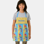 Tablier Parrot Macaw Pastel Blue Bird Birthday Boys Apron (Insitu)