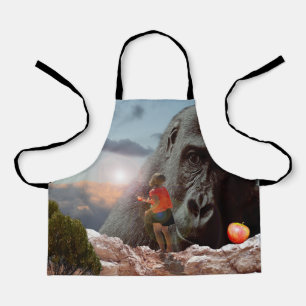 Tablier Partagez Votre Déjeuner Avec Un Gorilla, Un Parc P