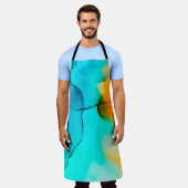 Tablier Partie de peinture à l'encre d'alcool, macro photo (Porté)