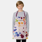 Tablier Partie de peinture Couleurs éclaboussures (Porté)