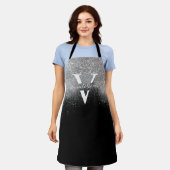 Tablier Parties scintillant Argent Étincelle Monogramme Fi (Porté)