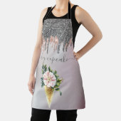 Tablier Parties scintillant argent gouttes sucreries crème (Insitu)