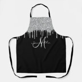 Tablier Parties scintillant Argent Lecteurs Métallique Esp (Recto)