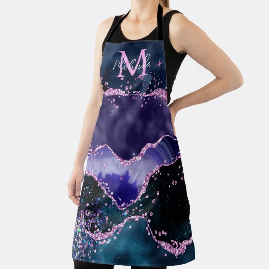 Tablier Parties scintillant bleue et violet marine Agate m (Insitu)