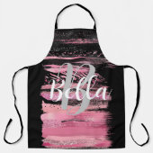 Tablier Parties scintillant d'aquarelle rose blanc Paint à (Recto)