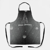 Tablier Parties scintillant d'arbre de Noël et flocons de (Recto)