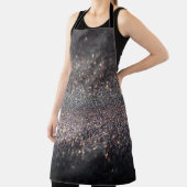 Tablier Parties scintillant d'argent : Noir Bokeh Noël (Insitu)