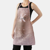 Tablier Parties scintillant diamant or Rose chic Monogramm (Insitu)