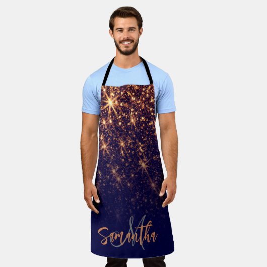 Tablier Parties scintillant dorée (Porté)