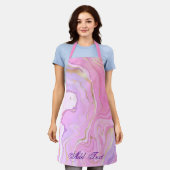 Tablier Parties scintillant en marbre rose violet or (Porté)