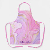Tablier Parties scintillant en marbre rose violet or (Recto)