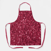 Tablier Parties scintillant faux brillant rose foncé magen (Recto)